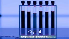  Presentation with nuclear physics - Presentation theme having samples-of-radioactive-liquid background and a royal blue colored foreground