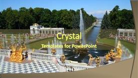  Presentation with st petersburg russia landmarks - Slides having samson - famous petergof park with fountains background and a tawny brown colored foreground