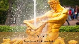  Presentation with russia - Presentation theme having samson - the central fountain palace background and a yellow colored foreground