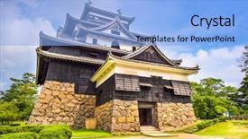  Presentation with samurai - Cool new PPT theme with samurai - matsue japan at the castle backdrop and a light blue colored foreground