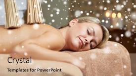  Presentation with samurai - PPT theme featuring samurai back massage with bamboo background and a  colored foreground