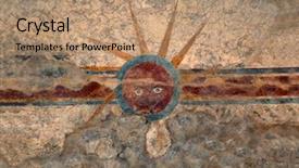  Presentation with san antonio - Colorful PPT theme enhanced with san antonio - painting on the ceiling backdrop and a  colored foreground