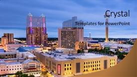  Presentation with san antonio - PPT layouts having san antonio texas us skyline background and a light blue colored foreground