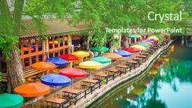  Presentation with san antonio - Theme with san antonio texas usa cityscape background and a tawny brown colored foreground