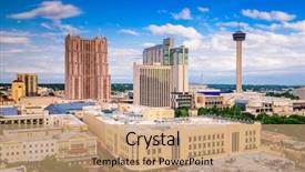  Presentation with usa - Colorful PPT theme enhanced with san antonio texas usa downtown backdrop and a coral colored foreground
