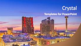  Presentation with san antonio - Audience pleasing PPT layouts consisting of san antonio texas usa skyline backdrop and a  colored foreground