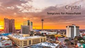  Presentation with san antonio - Cool new presentation with san-antonio-texas-usa-skyline backdrop and a coral colored foreground