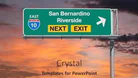  Presentation with route - PPT theme with san-bernardino-and-riverside-california background and a coral colored foreground