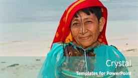  Presentation with native indian - Slide deck having san-blas-islands-panama-december background and a teal colored foreground