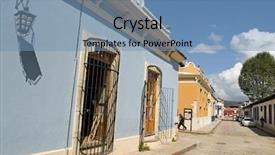  Presentation with architecture - Amazing PPT theme having cristobal las casas architecture chiapas backdrop and a teal colored foreground