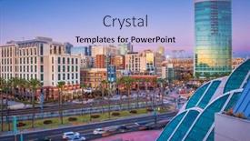  Presentation with quarter - Presentation theme enhanced with san-diego-california-usa-cityscape background and a light blue colored foreground