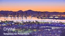  Presentation with san diego california - Theme featuring san diego california usa dawn background and a violet colored foreground