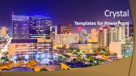  Presentation with san diego california - Colorful PPT theme enhanced with san diego california usa downtown backdrop and a navy blue colored foreground