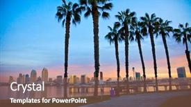  Presentation with san diego team news - Cool new presentation theme with san diego from ferry landing backdrop and a coral colored foreground