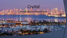  Presentation with skyline - Colorful theme enhanced with san diego skyline at night backdrop and a light blue colored foreground