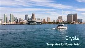  Presentation with skyline - Colorful PPT layouts enhanced with san diego skyline backdrop and a ocean colored foreground