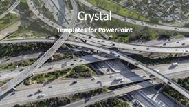  Presentation with freeway - Presentation design consisting of san fernando valley area background and a gray colored foreground