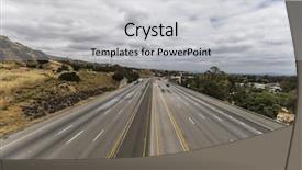  Presentation with freeway - Beautiful presentation design featuring san fernando valley area backdrop and a light gray colored foreground