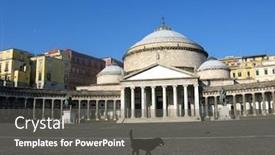  Presentation with church - PPT theme enhanced with san-francesco-di-paola-church background and a gray colored foreground