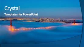  Presentation with foggy - Cool new theme with san francisco and golden gate backdrop and a teal colored foreground
