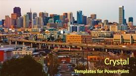  Presentation with san francisco chinatown - Theme consisting of san francisco at sunset background and a tawny brown colored foreground