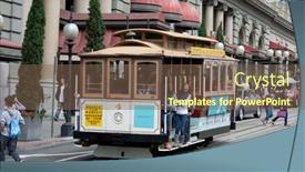  Presentation with public transport - Theme consisting of san-francisco-aug-20-passengers background and a tawny brown colored foreground