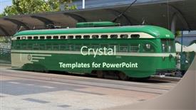  Presentation with 1950s - Cool new presentation theme with san-francisco-aug-20 backdrop and a ocean colored foreground