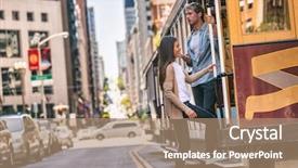  Presentation with san francisco chinatown - Cool new slide set with san francisco cable car tram backdrop and a coral colored foreground