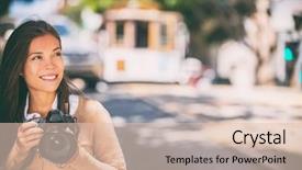  Presentation with san francisco - Presentation theme consisting of san francisco cable car tramwa background and a lemonade colored foreground