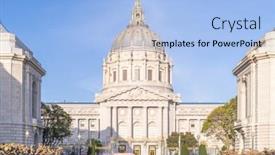  Presentation with san francisco - Audience pleasing slides consisting of san-francisco-city-hall backdrop and a light blue colored foreground