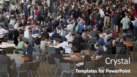  Presentation with annual meeting - Presentation theme having san-francisco-december-16-scientists background and a tawny brown colored foreground