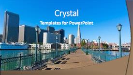  Presentation with san francisco - Slide set featuring san francisco downtown from pier 7 in california usa background and a teal colored foreground