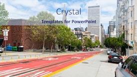  Presentation with destination - PPT layouts having san-francisco-downtown-with-culture background and a sky blue colored foreground