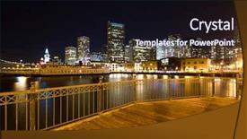  Presentation with san francisco - Audience pleasing theme consisting of san francisco from empty backdrop and a wine colored foreground