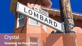  Presentation with san francisco chinatown - Amazing presentation theme having san francisco lombard street sign backdrop and a coral colored foreground