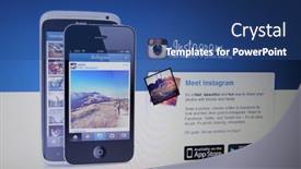  Presentation with facebook - Beautiful PPT theme featuring san-francisco-oct-22 backdrop and a ocean colored foreground