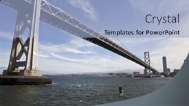  Presentation with san francisco - Beautiful PPT theme featuring san-francisco-s-landmark-bay backdrop and a light blue colored foreground