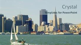  Presentation with san francisco - Presentation with san-francisco-skyline-with-yacht background and a lemonade colored foreground