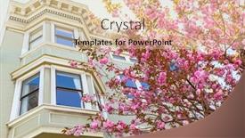  Presentation with victorian - PPT theme consisting of san francisco victorian houses near washington square california usa background and a lemonade colored foreground