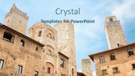  Presentation with local architecture - Amazing theme having san gimignano - detail of local backdrop and a sky blue colored foreground
