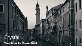 Presentation with canal - Slides enhanced with san-giorgio-dei-greci-church background and a tawny brown colored foreground