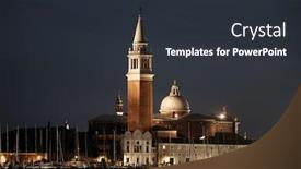  Presentation with venice - Slides consisting of san-giorgio-maggiore-church background and a tawny brown colored foreground