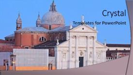  Presentation with church - Beautiful PPT layouts featuring canal venice in dus italy backdrop and a light blue colored foreground