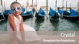 Presentation with kids church - Presentation theme having san giorgio maggiore church background and a gray colored foreground