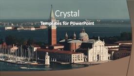  Presentation with venice - Slides with san-giorgio-maggiore-island-aerial background and a gray colored foreground