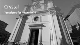  Presentation with black church - Presentation design consisting of meaning - san giovanni battista john background and a gray colored foreground