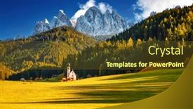  Presentation with church - Colorful theme enhanced with san-giovanni-church-in-st backdrop and a tawny brown colored foreground