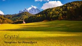  Presentation with church - Audience pleasing presentation consisting of san-giovanni-church-in-st backdrop and a gold colored foreground