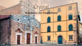  Presentation with city church - Cool new PPT theme with san-giusto-church backdrop and a lemonade colored foreground