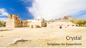  Presentation with arizona - Colorful presentation design enhanced with san jose de tumacacori chruch backdrop and a lemonade colored foreground